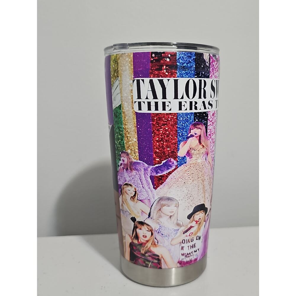 Taylor Swift The Eras Tour Custom Tumbler with Lid Insulated Travel Mug